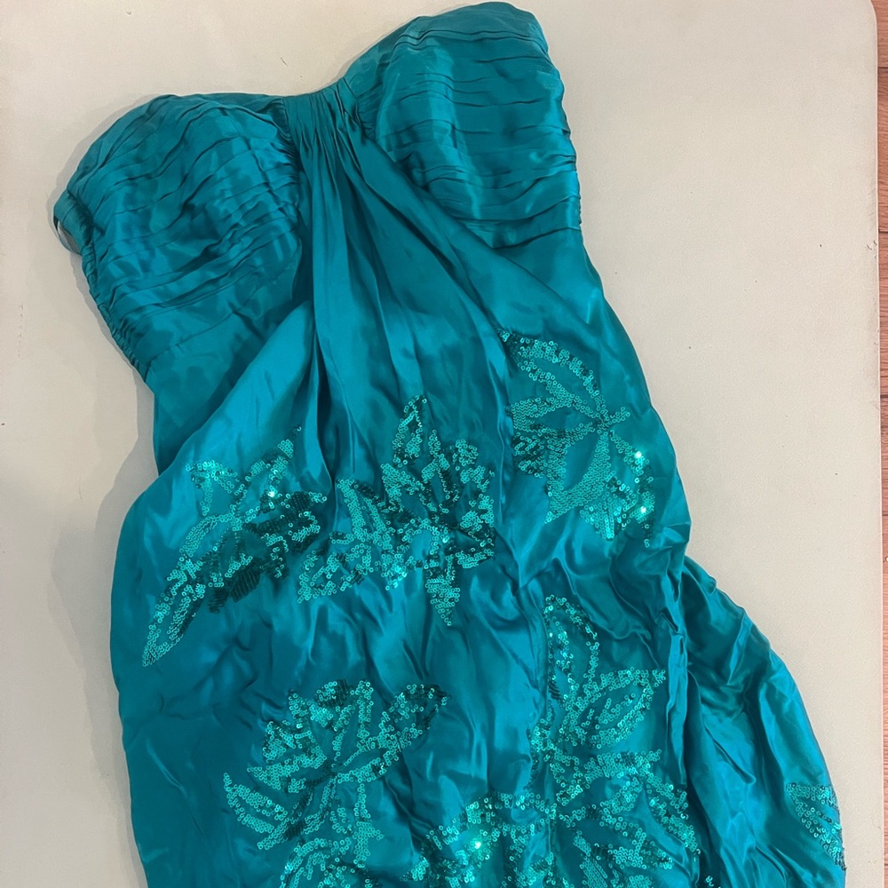 Monsoon Teal Dress with Sequin Accents